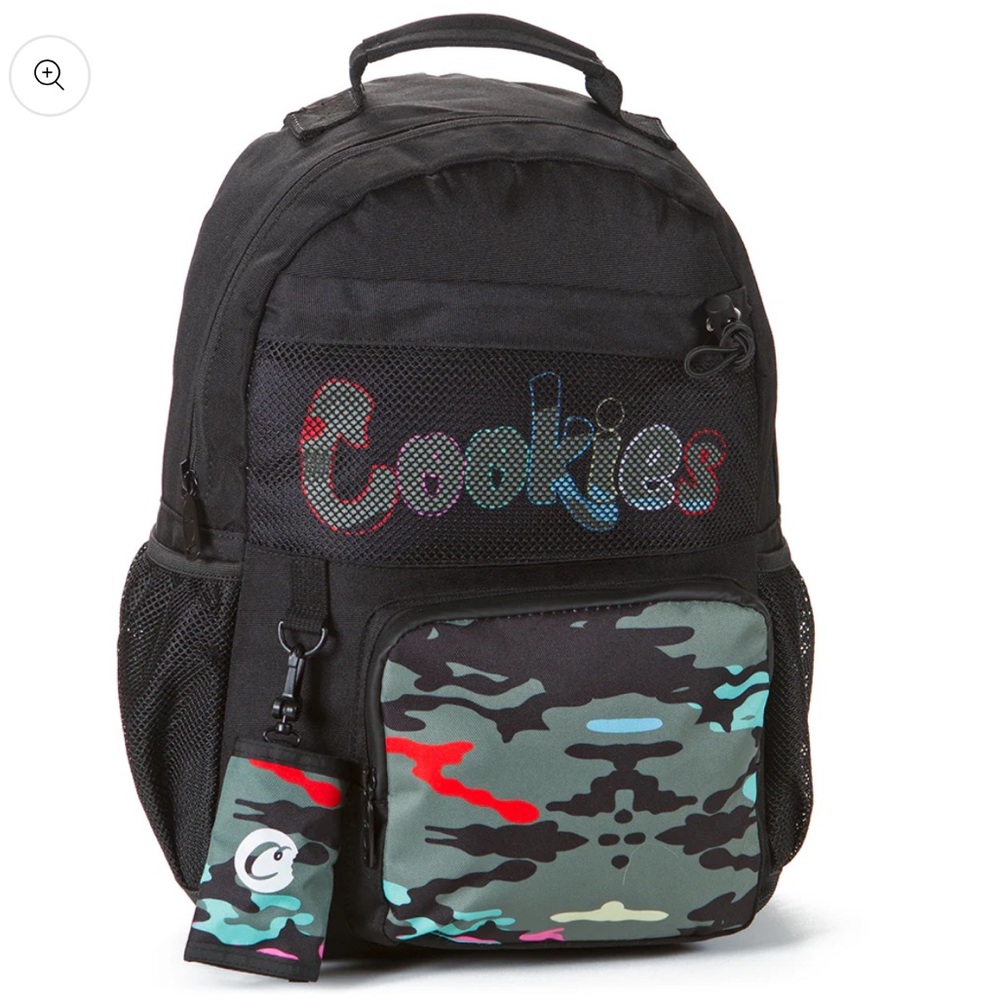 Cookies Black Backpack with Multicolor Logo